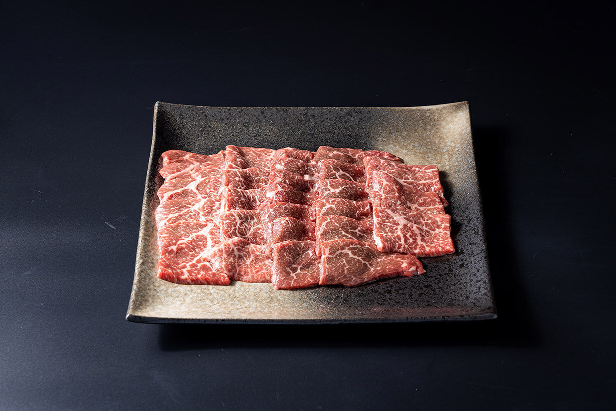 京都黒毛和牛「肉宝 平井牛」赤身焼肉用 500g（冷凍） – 肉宝 平井牛 